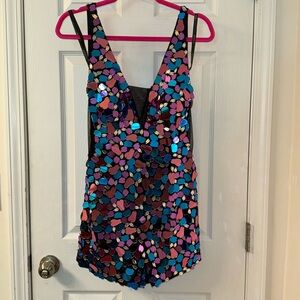 Jovani Multi-Color  Mirror Romper size 8
